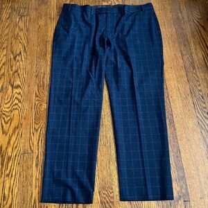 Lauren Ralph Lauren Windowpane Plaid Dress Pants Slacks Men's 40x30 Blue Check